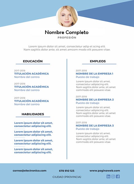 plantilla currículum mayordomo